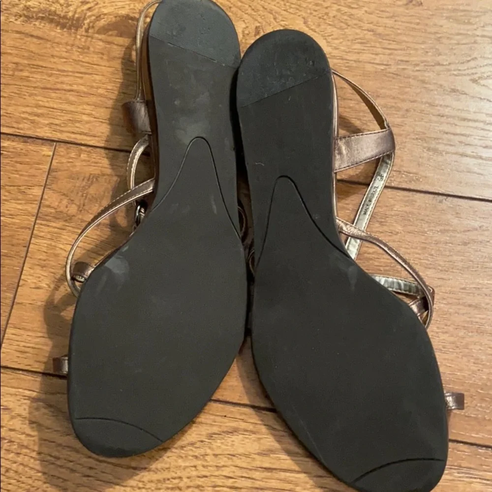 Talbots Strappy Gold Sandals